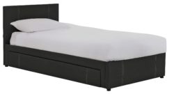 Hygena - Keating 1 Drawer - Single - Bed Frame - Black